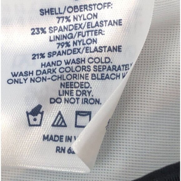 Lands End Black Diagonal Polka Dot High Neck Tankini SWIM TOP Rg. 18 513786 - Picture 4 of 4